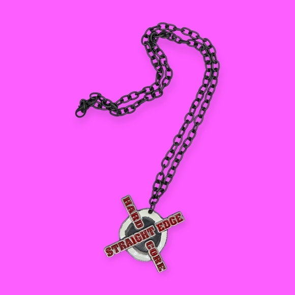 WWE CM Punk Straight Edge Hardcore Necklace - Picture 1 of 5
